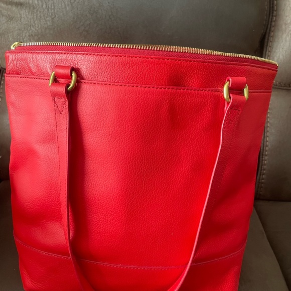 Fossil Leather Handbag Purse Tote - Picture 4 of 14